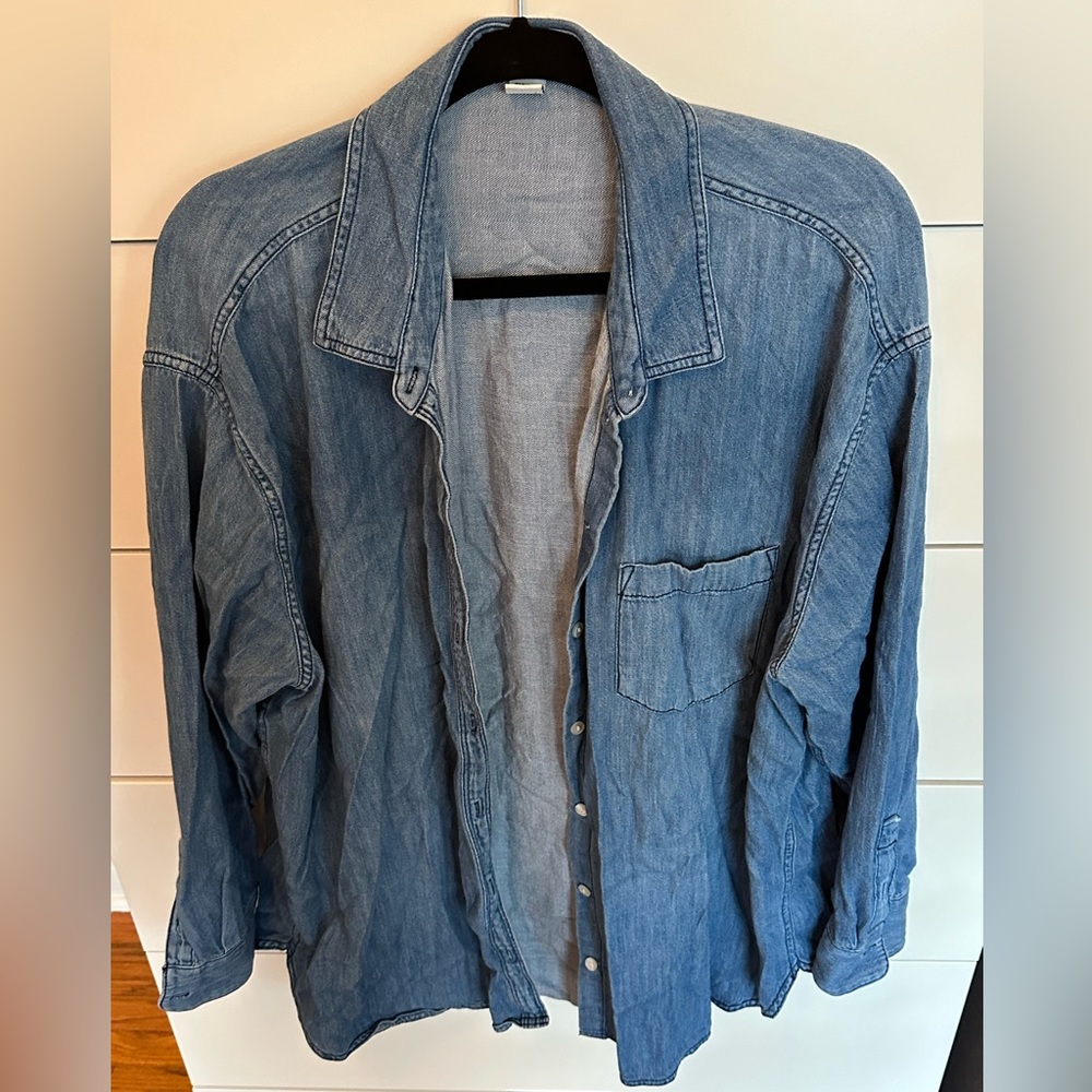 Lightweight denim button down shirt from Old Navy XXL